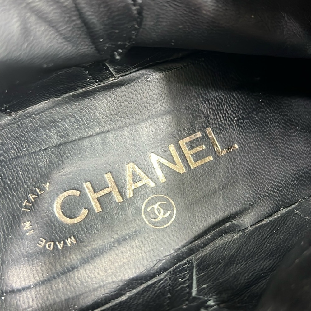 CHANEL   Black Leather Women's Boots - Picture 10 of 17
